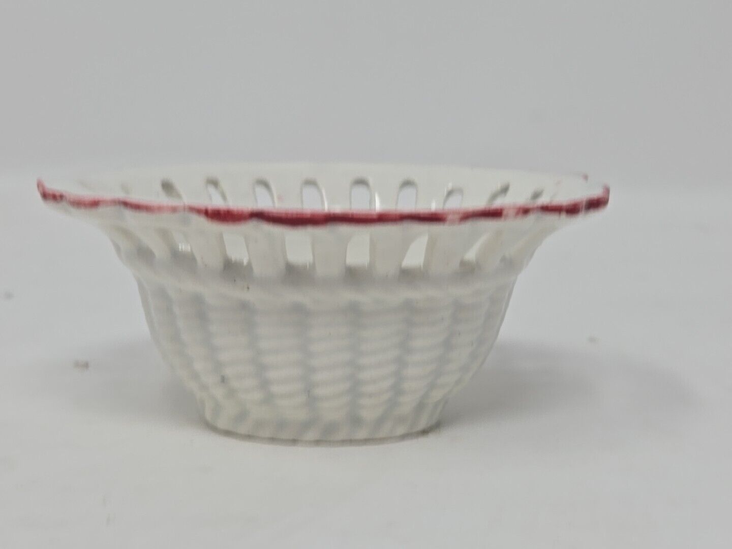 Early 1800s Pearlware Miniature Chestnut Basket