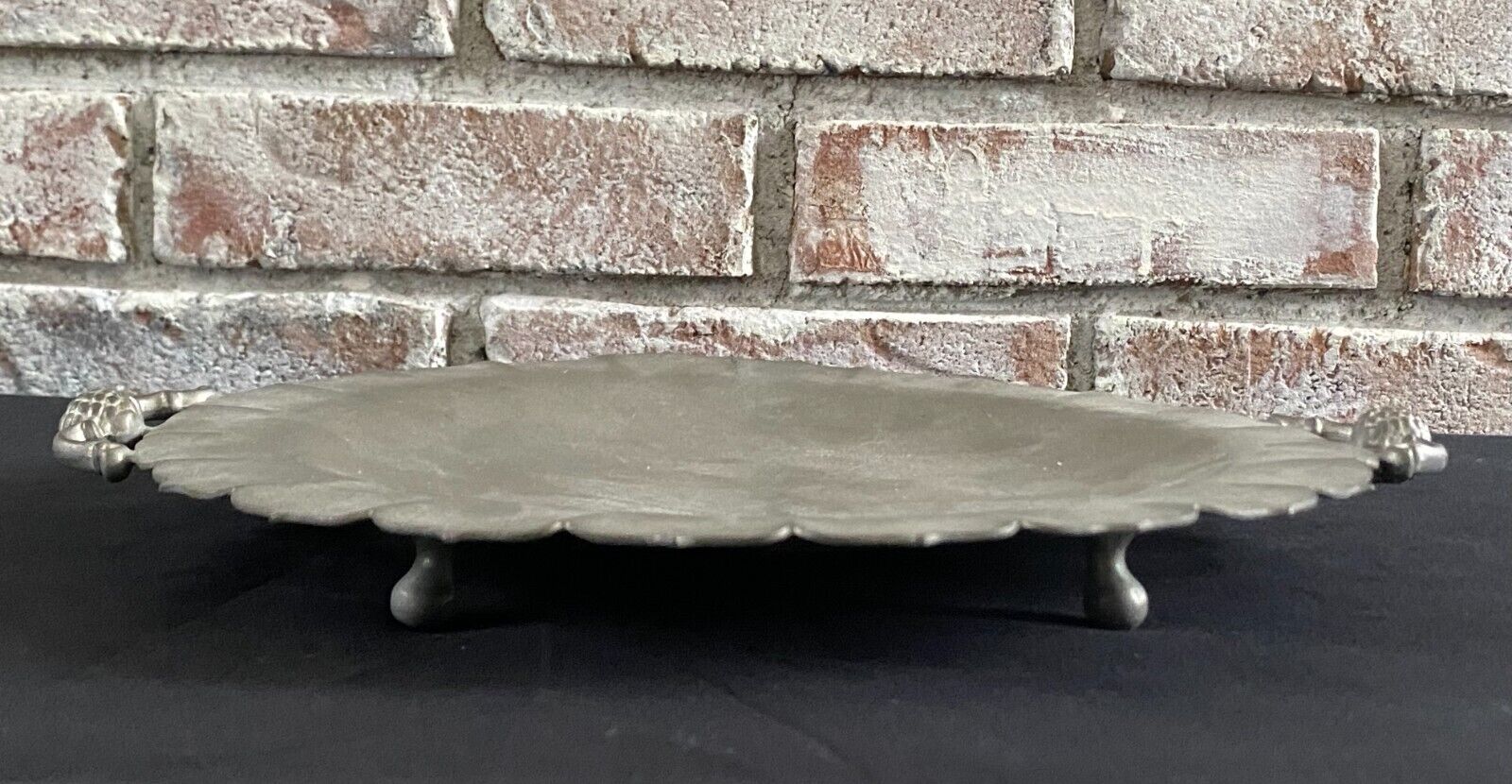 Victorian Insico Pewter Serving Tray for Decor