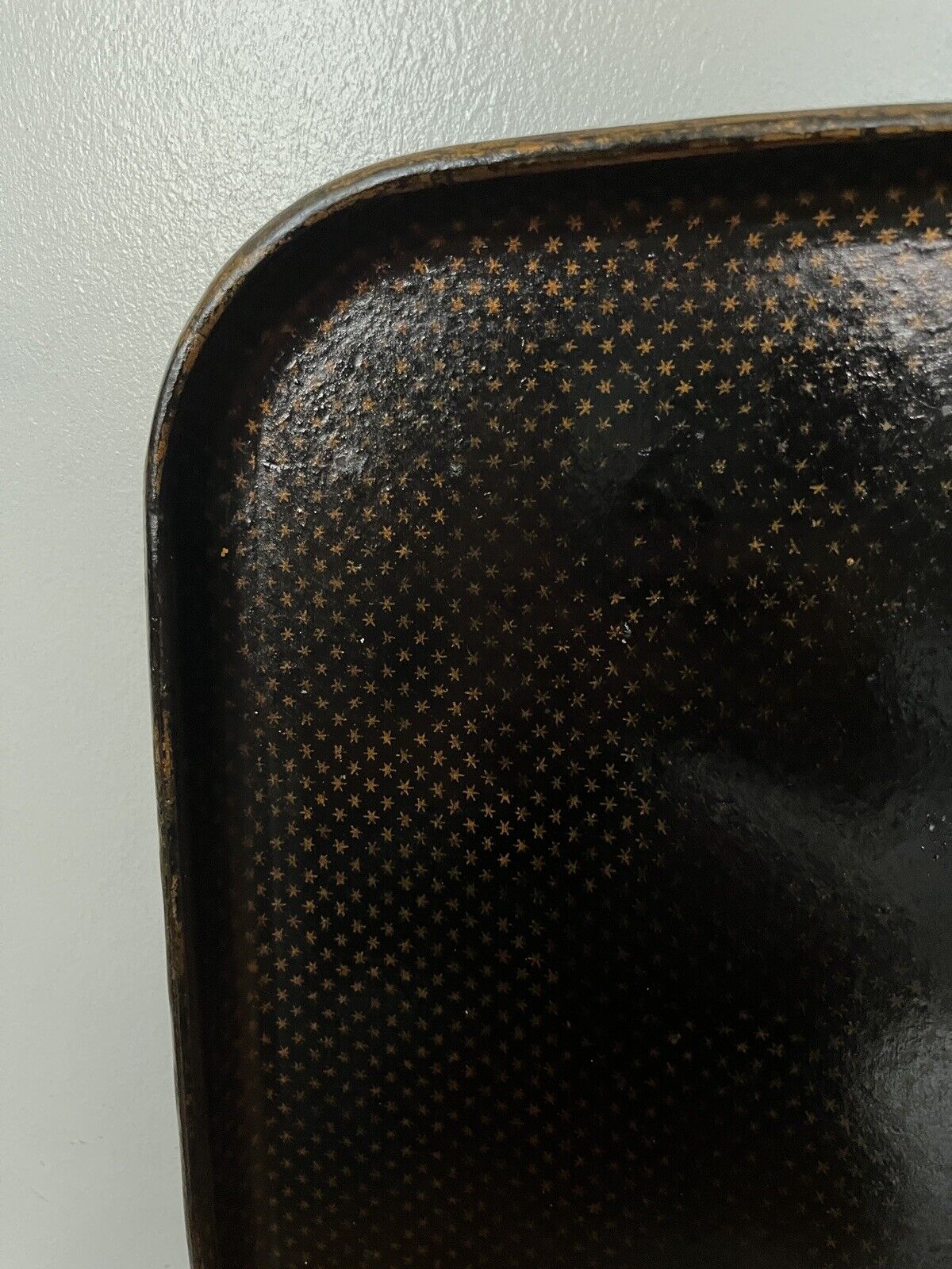 Large 1800s French Empire Black & Gold Tray