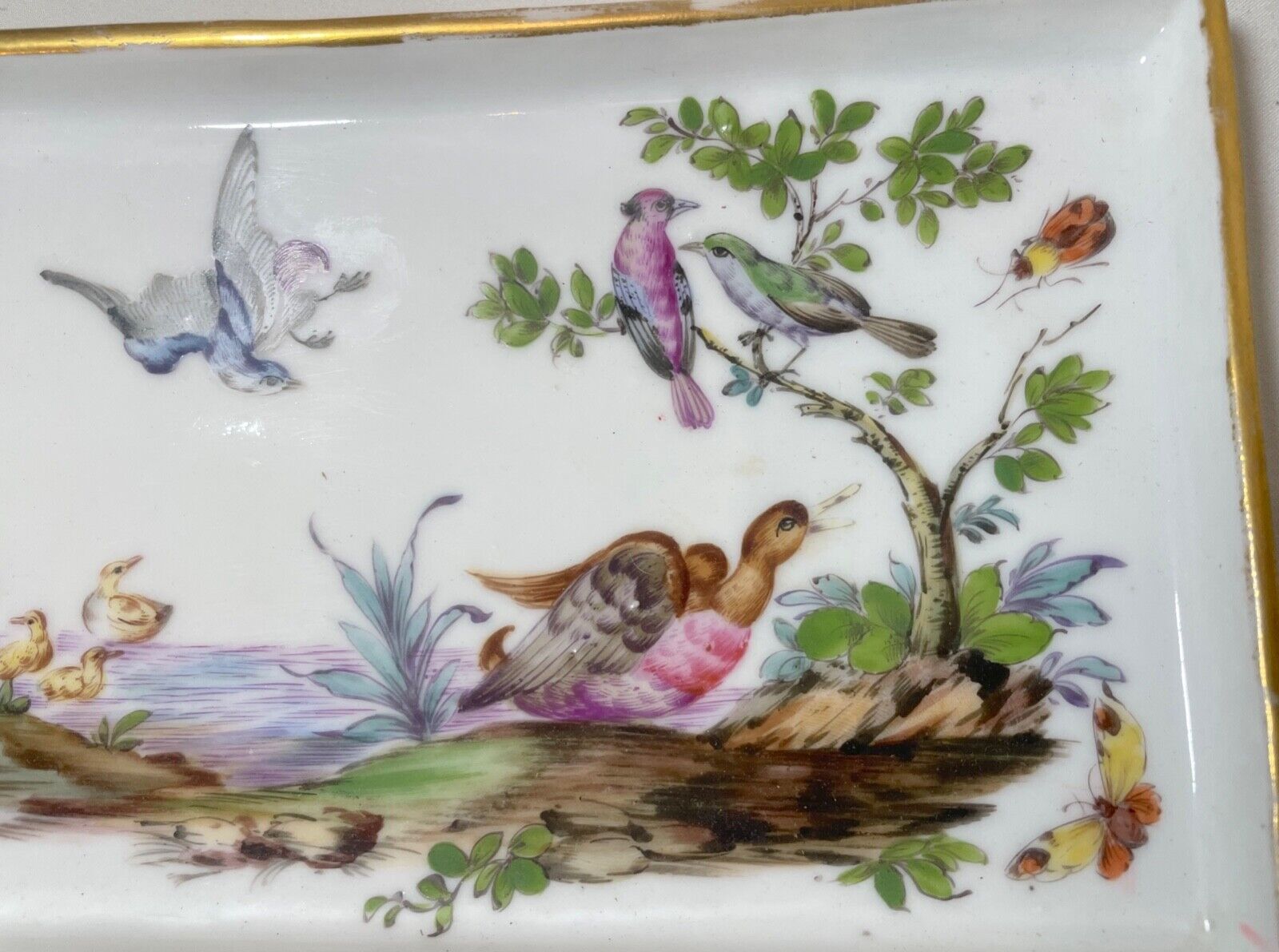 French 1800s Samson & Co. Porcelain Jewelry Tray