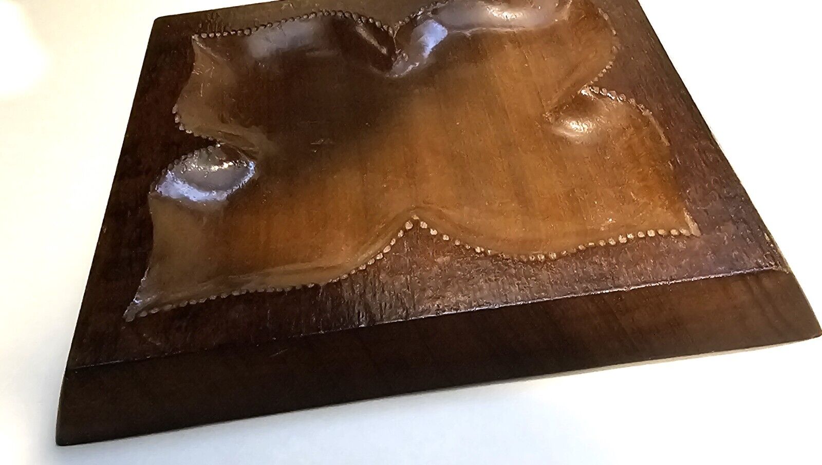 Carved Wood Dresser Tray from 1886