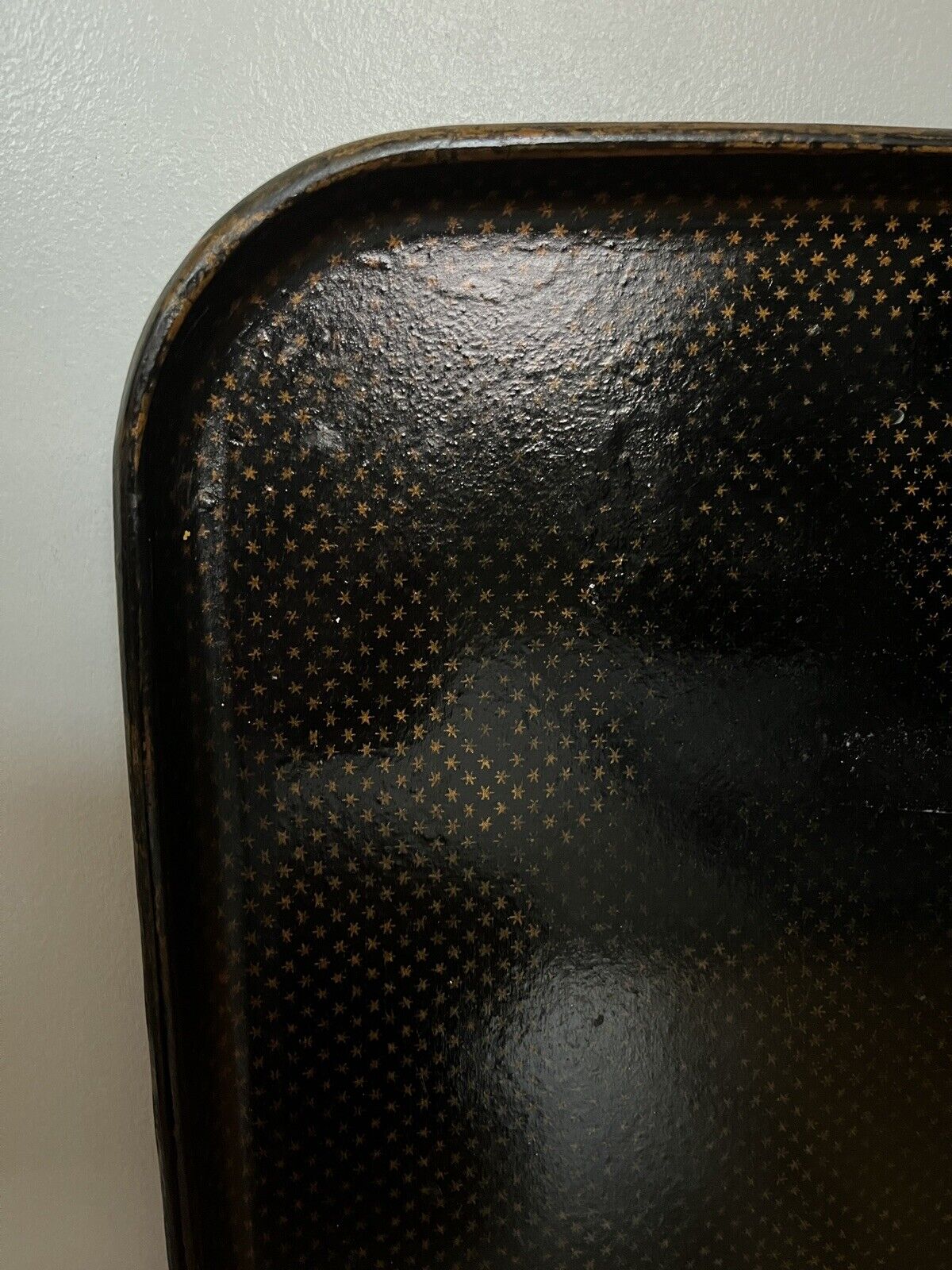 Large 1800s French Empire Black & Gold Tray