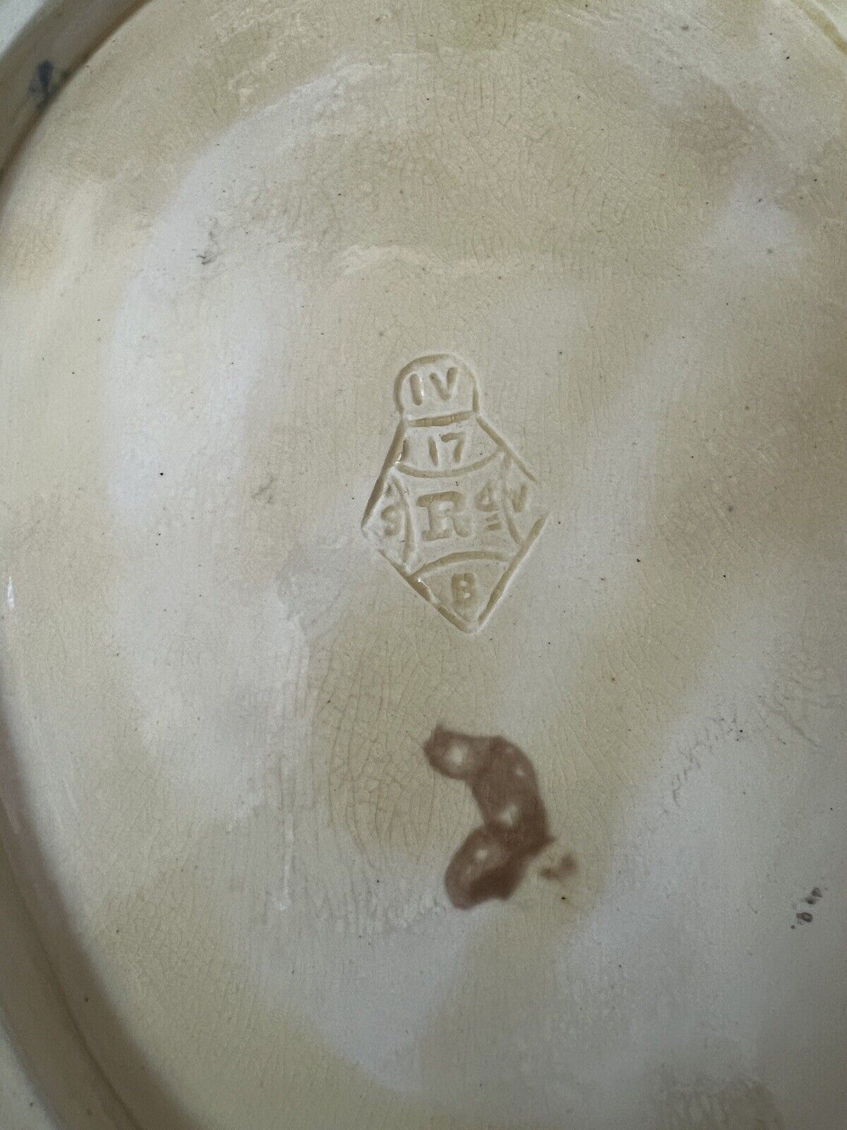 C1800s Majolica Pottery Long Tray Plate