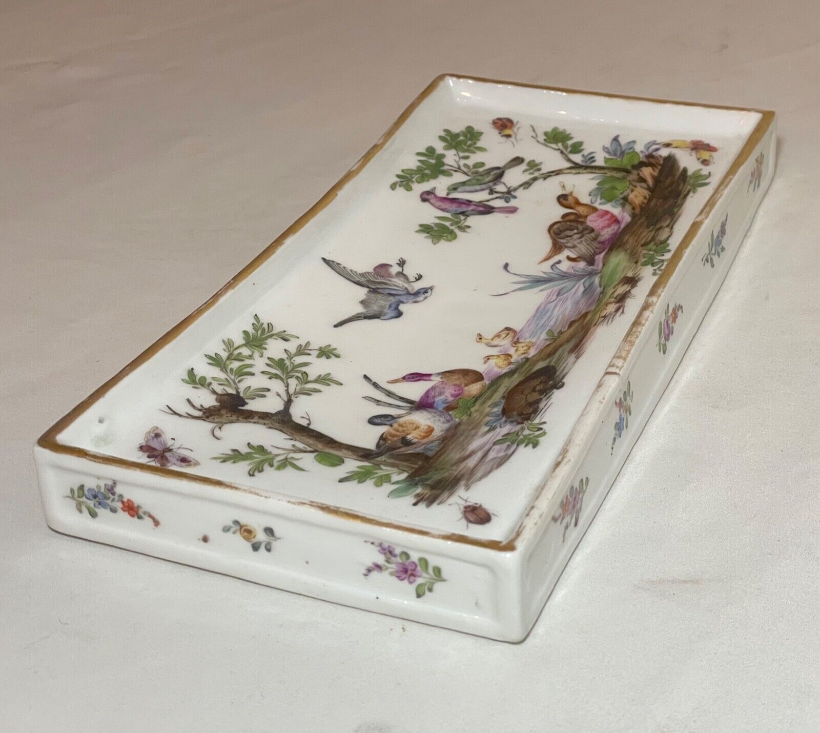 French 1800s Samson & Co. Porcelain Jewelry Tray
