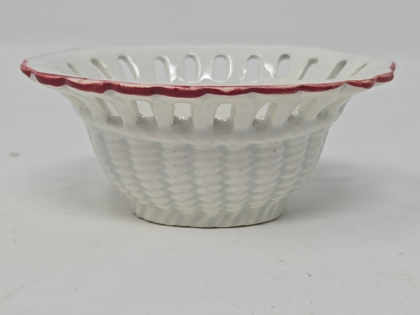 Early 1800s Pearlware Miniature Chestnut Basket