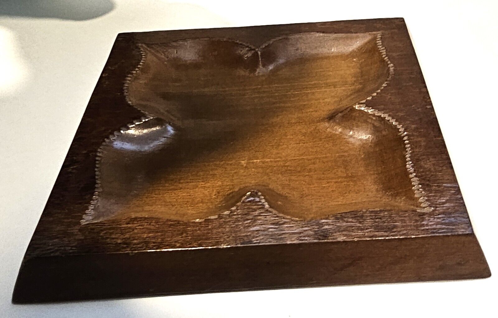 Carved Wood Dresser Tray from 1886