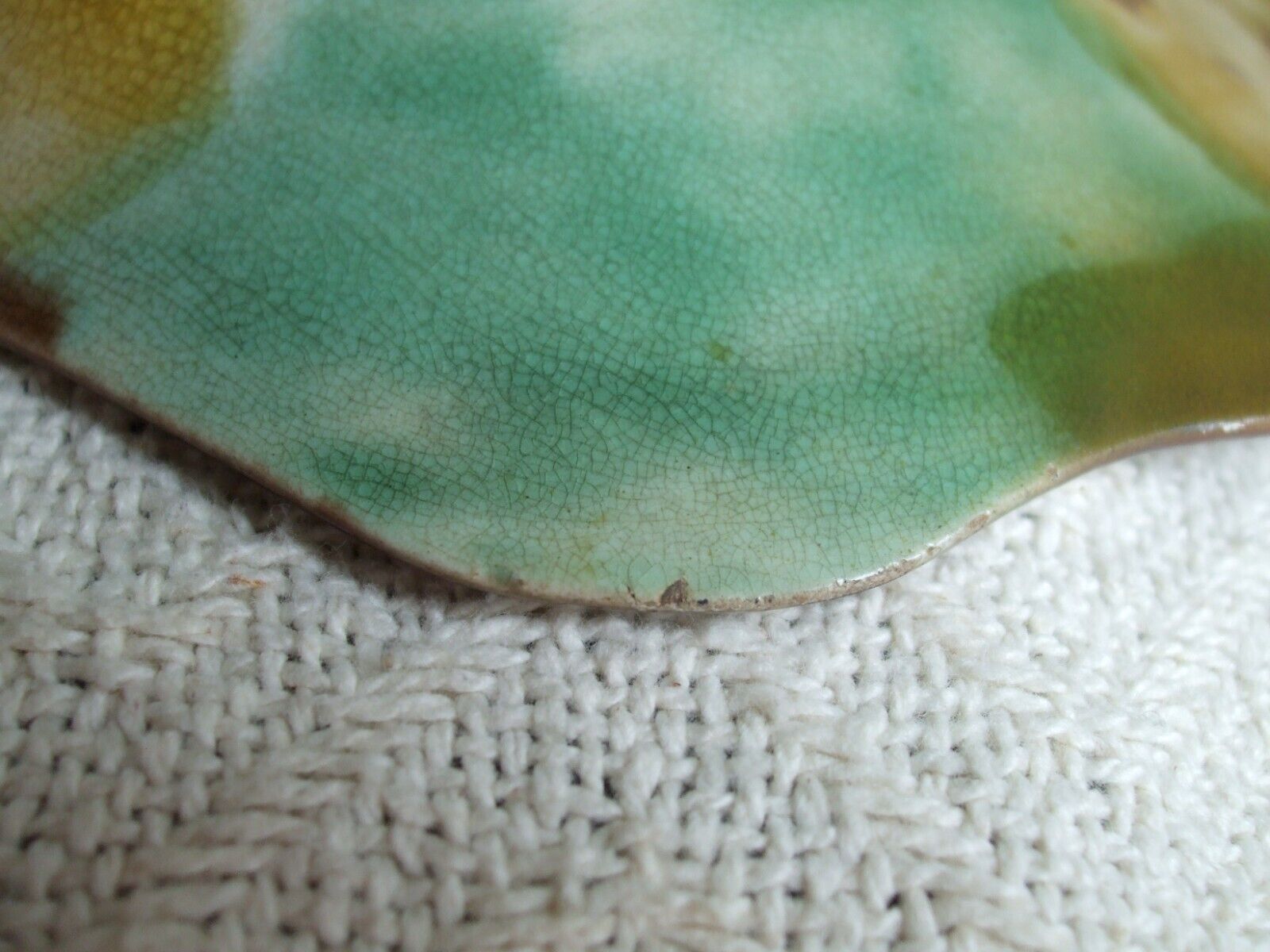 1800s Wedgwood Majolica Foxglove Tray Dish