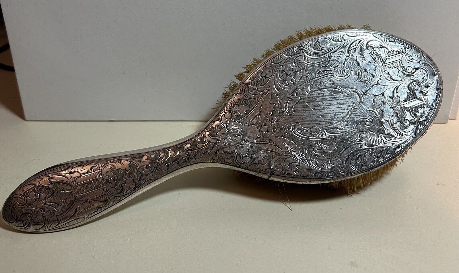 1800s Homan Silver Plated Ivy Dresser Tray