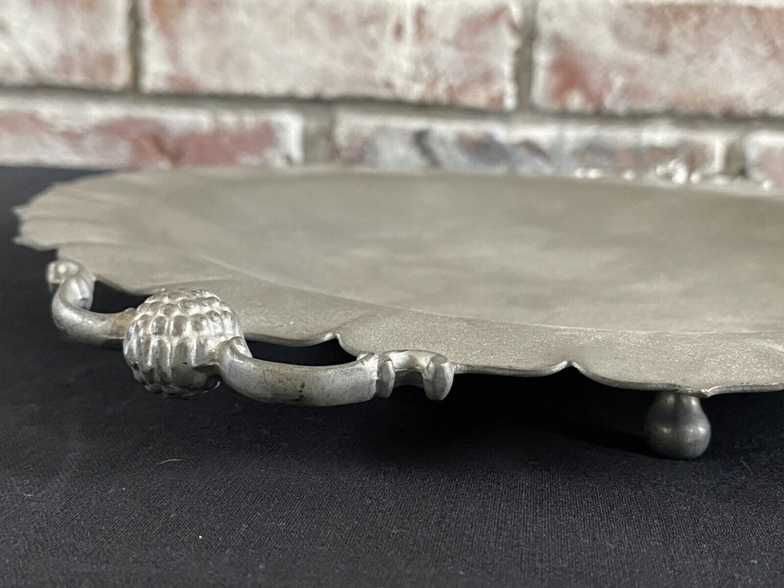 Victorian Insico Pewter Serving Tray for Decor