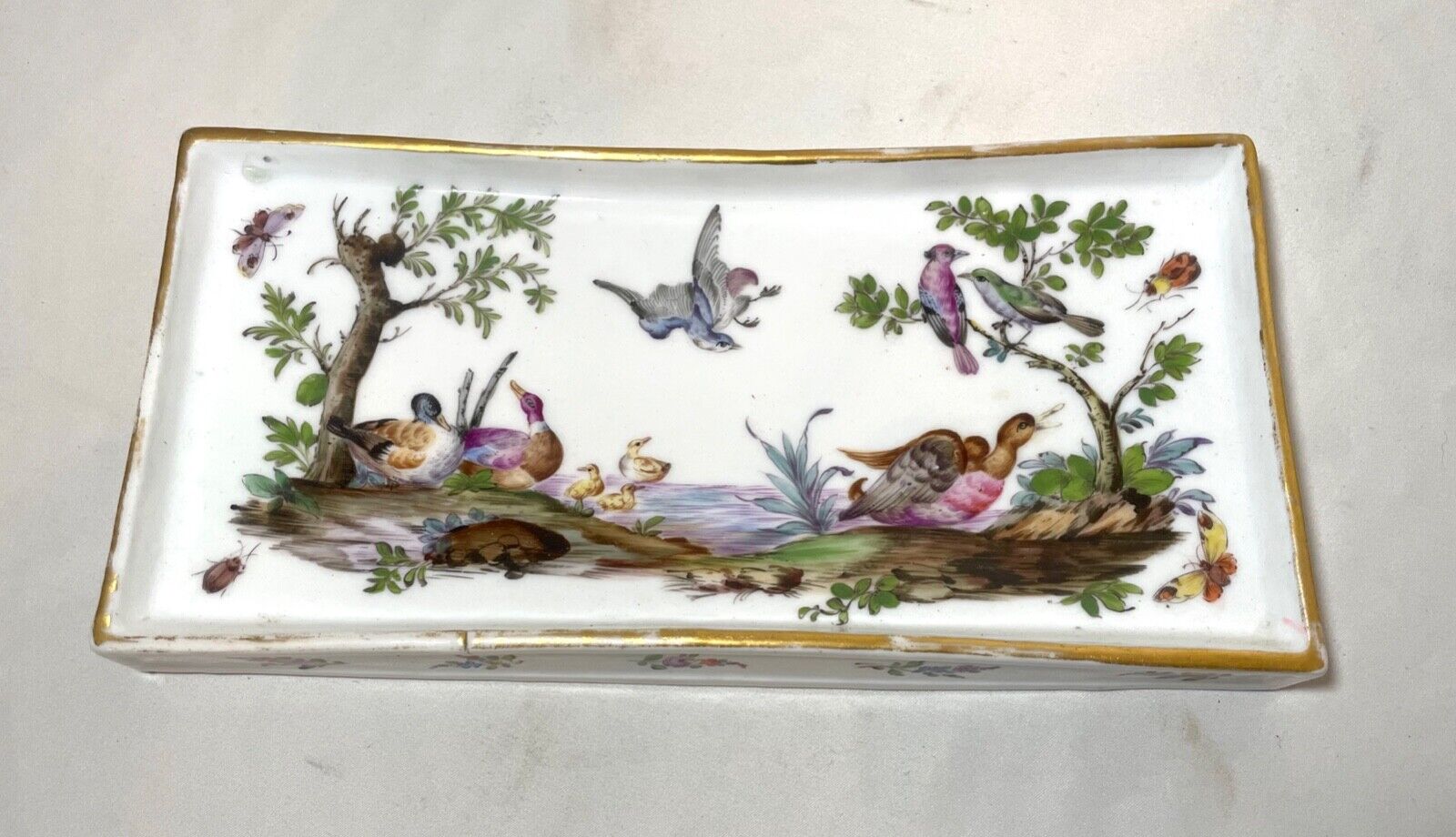 French 1800s Samson & Co. Porcelain Jewelry Tray