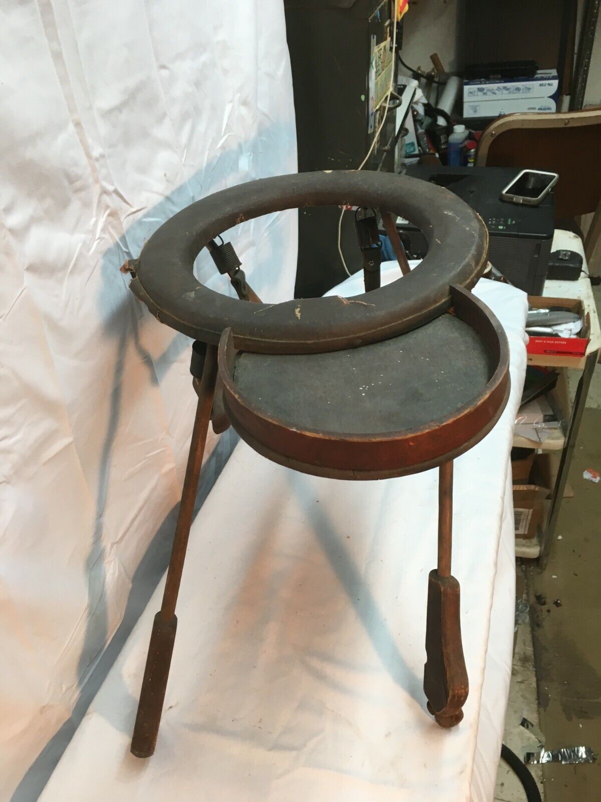 Antique 1800s Wooden Child's Jumper Seat with Tray