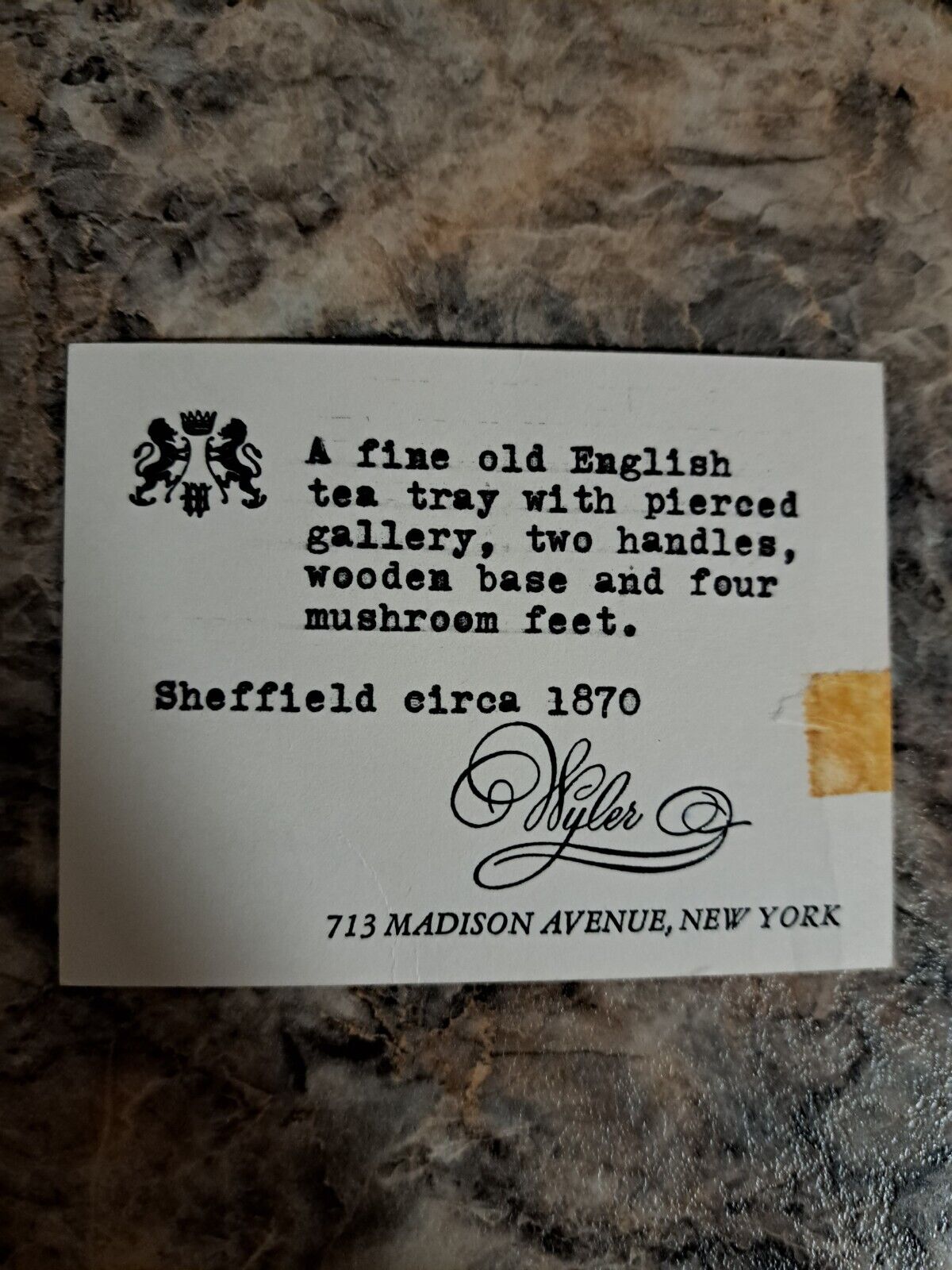 19th Century Mahogany & Silver Large Tea Tray