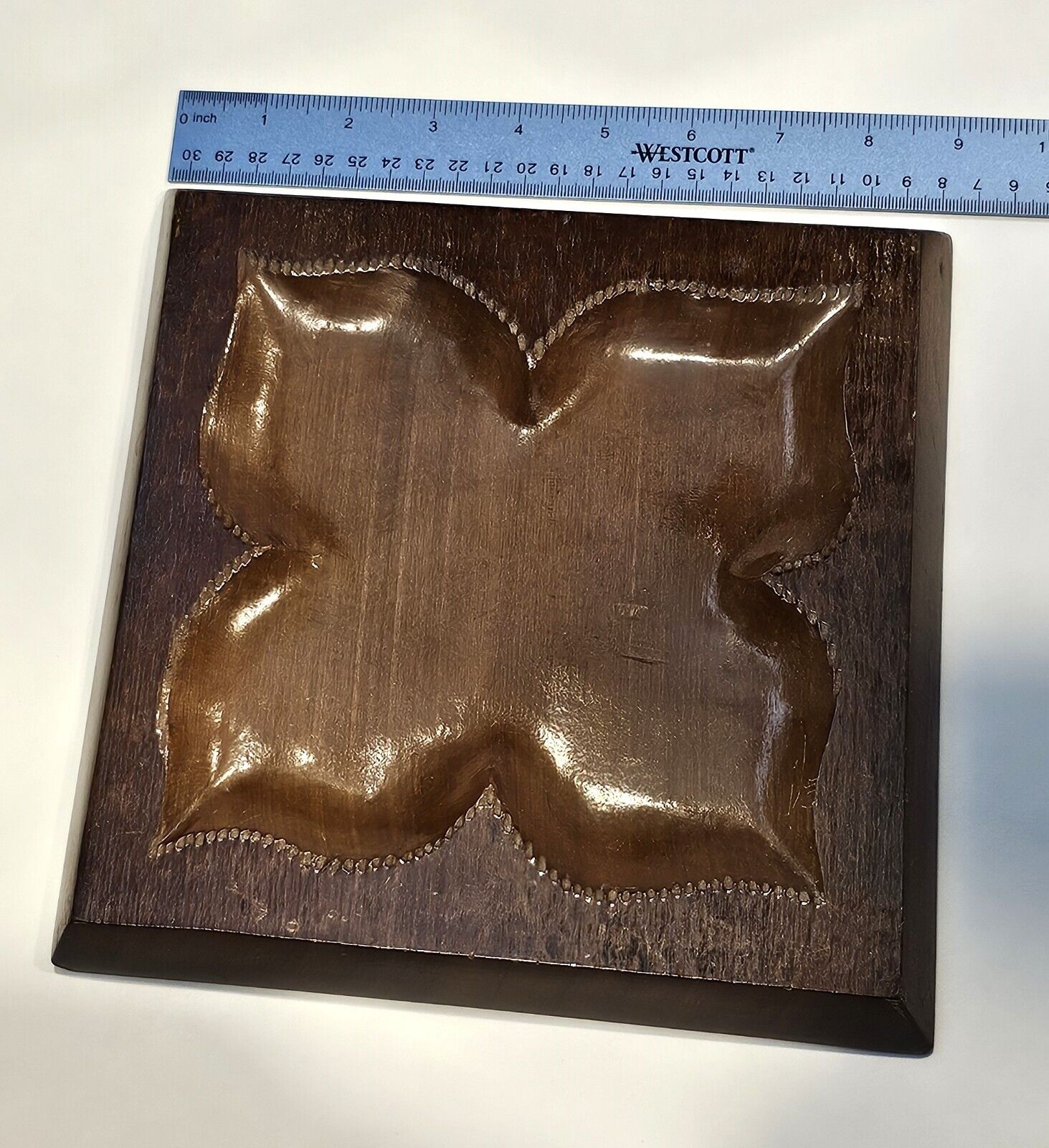 Carved Wood Dresser Tray from 1886