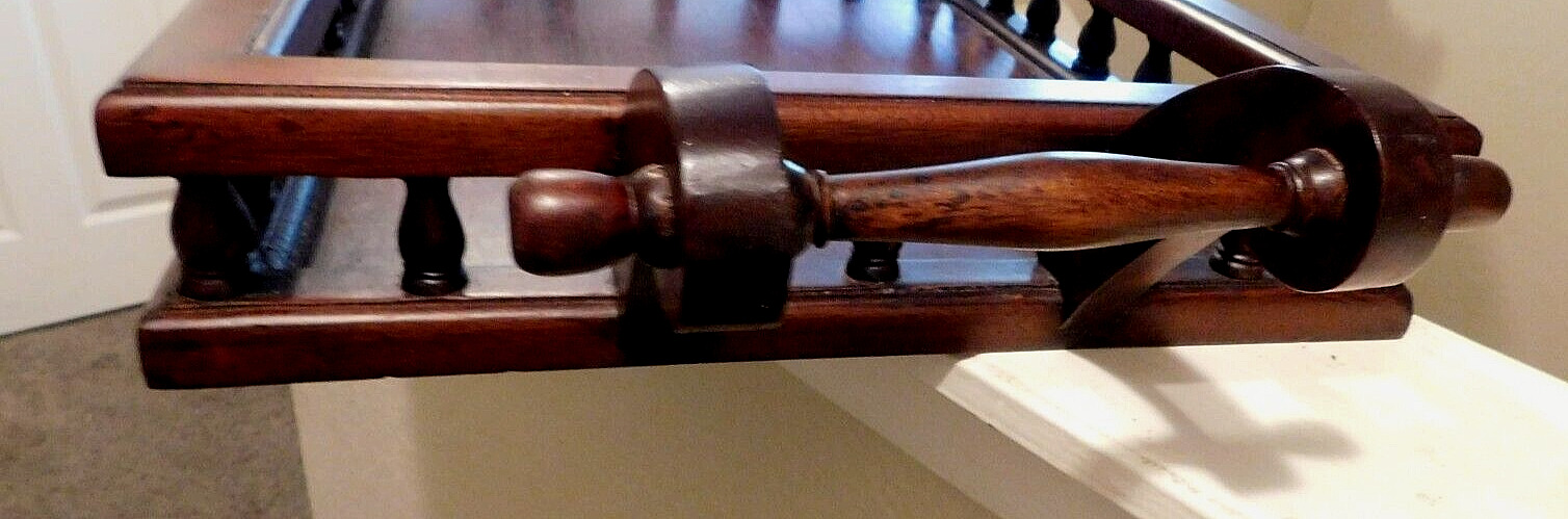 Edwardian Mahogany Tray with Large Handles, 1800s