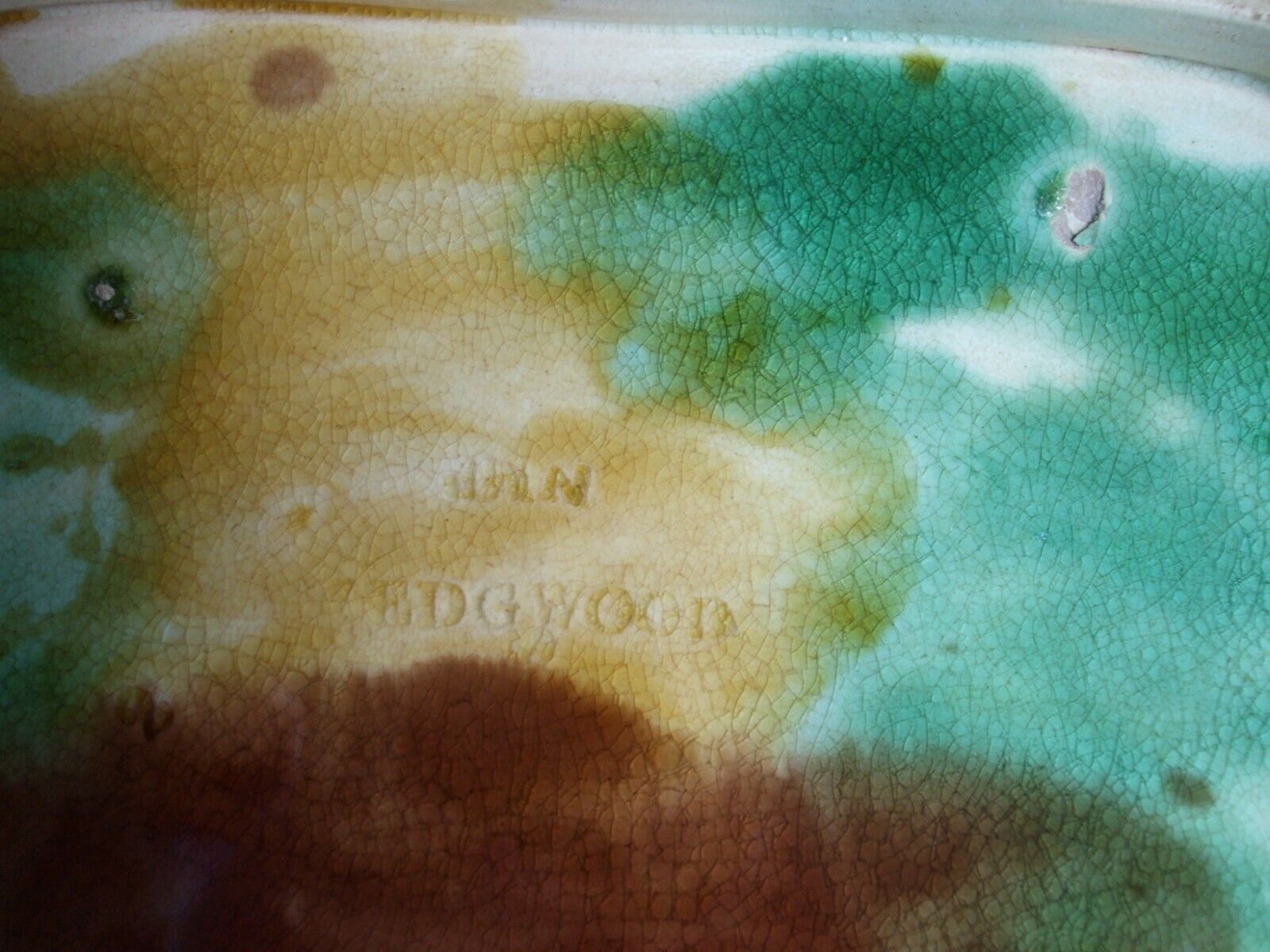 1800s Wedgwood Majolica Foxglove Tray Dish