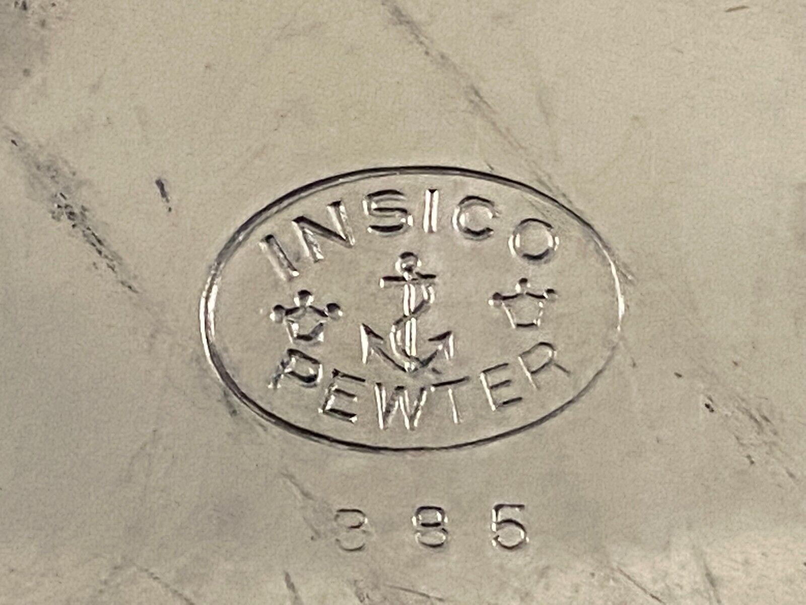 Victorian Insico Pewter Serving Tray for Decor