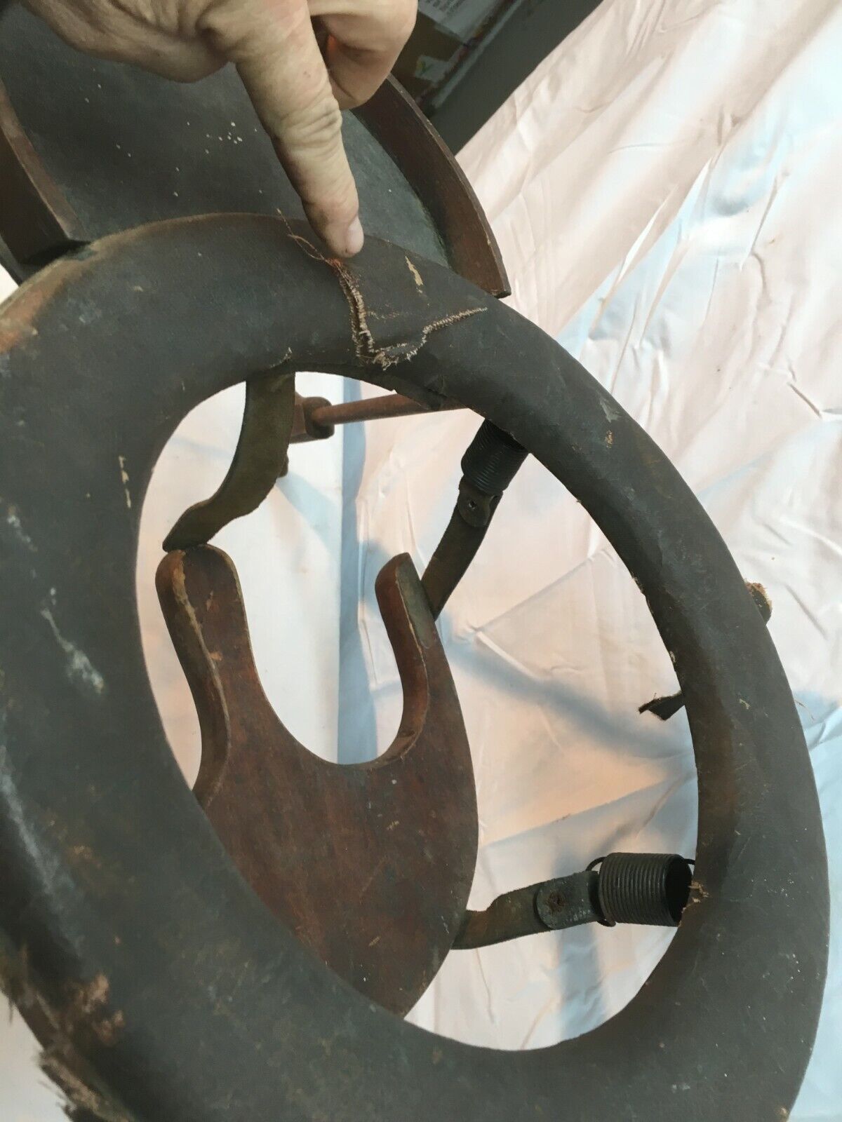 Antique 1800s Wooden Child's Jumper Seat with Tray
