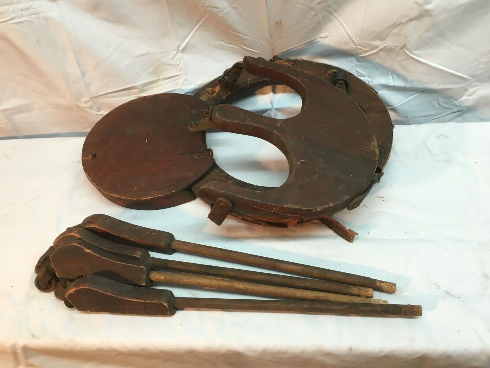 Antique 1800s Wooden Child's Jumper Seat with Tray