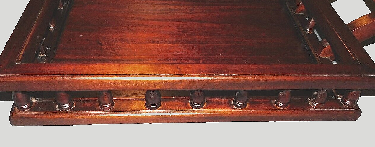 Edwardian Mahogany Tray with Large Handles, 1800s