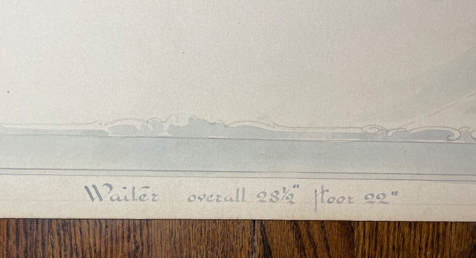 1800s Reed & Barton Silver Serving Tray Blueprint