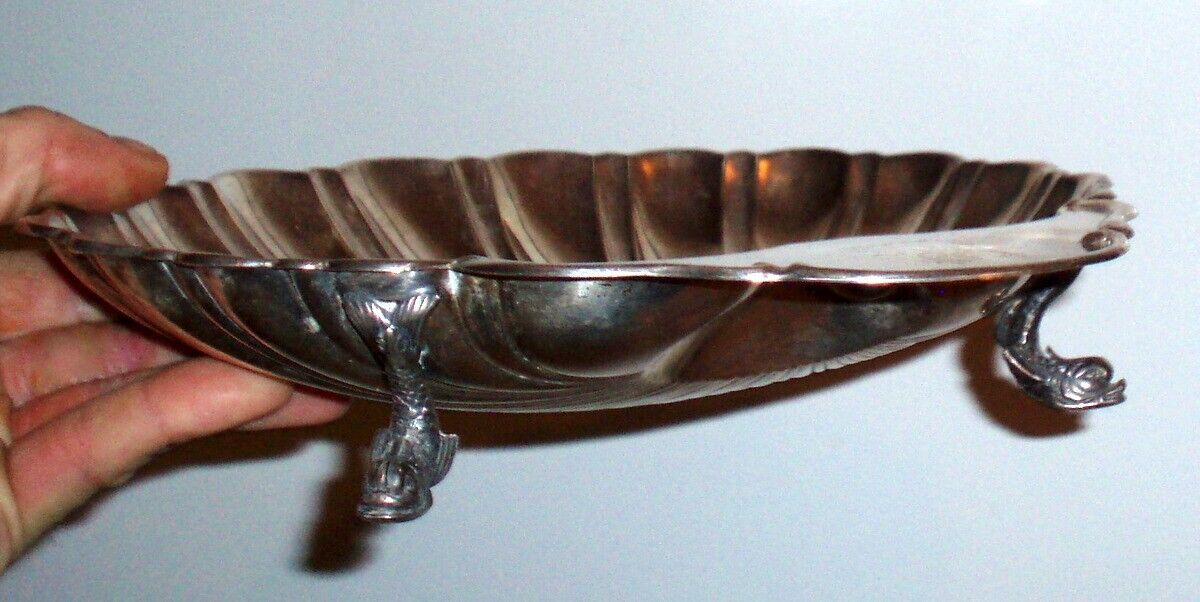 1800s Antique Shell-Shaped Fish Serving Tray