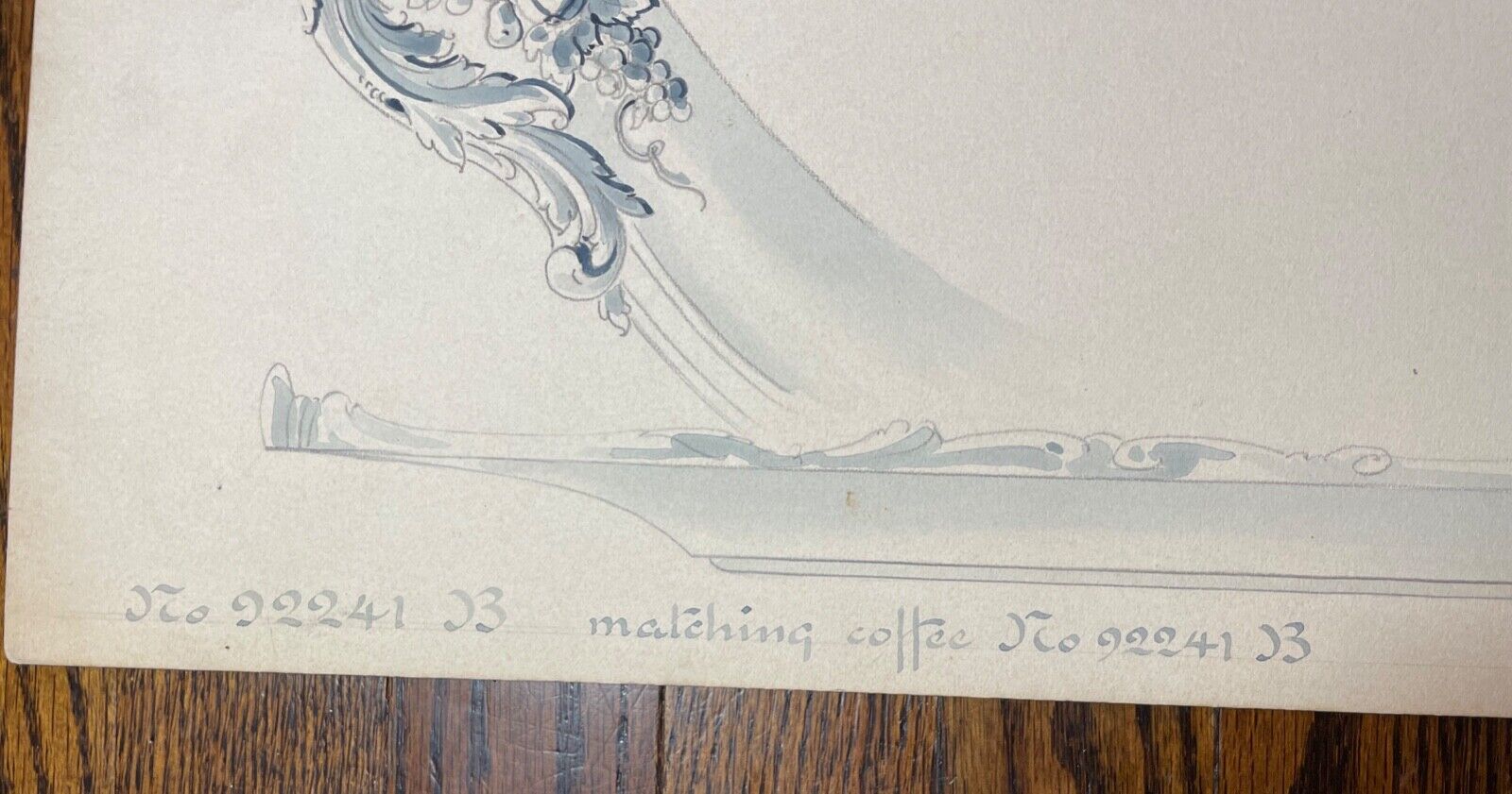 1800s Reed & Barton Silver Serving Tray Blueprint