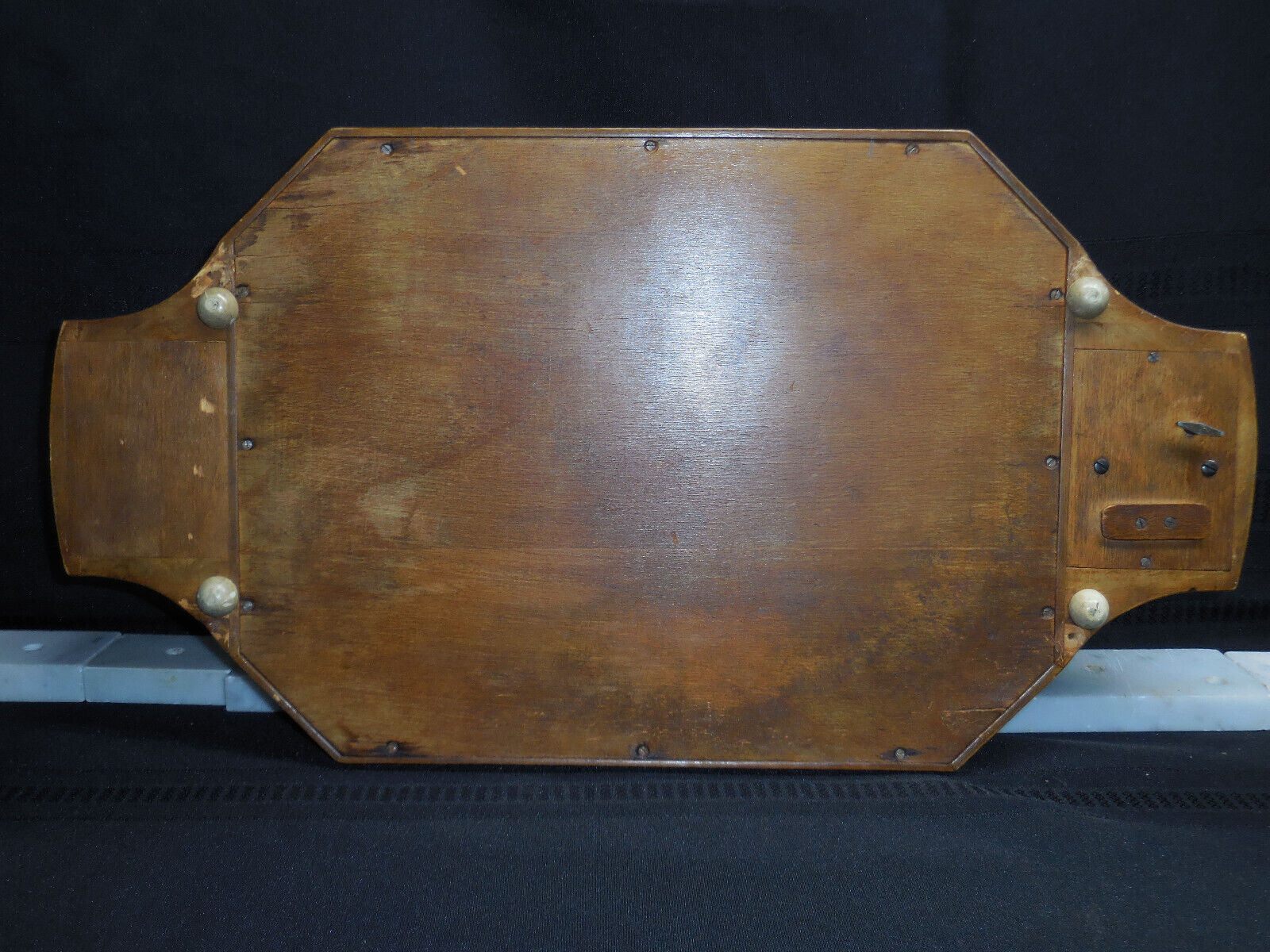 Antique Neoclassical Music Box Wood Serving Tray