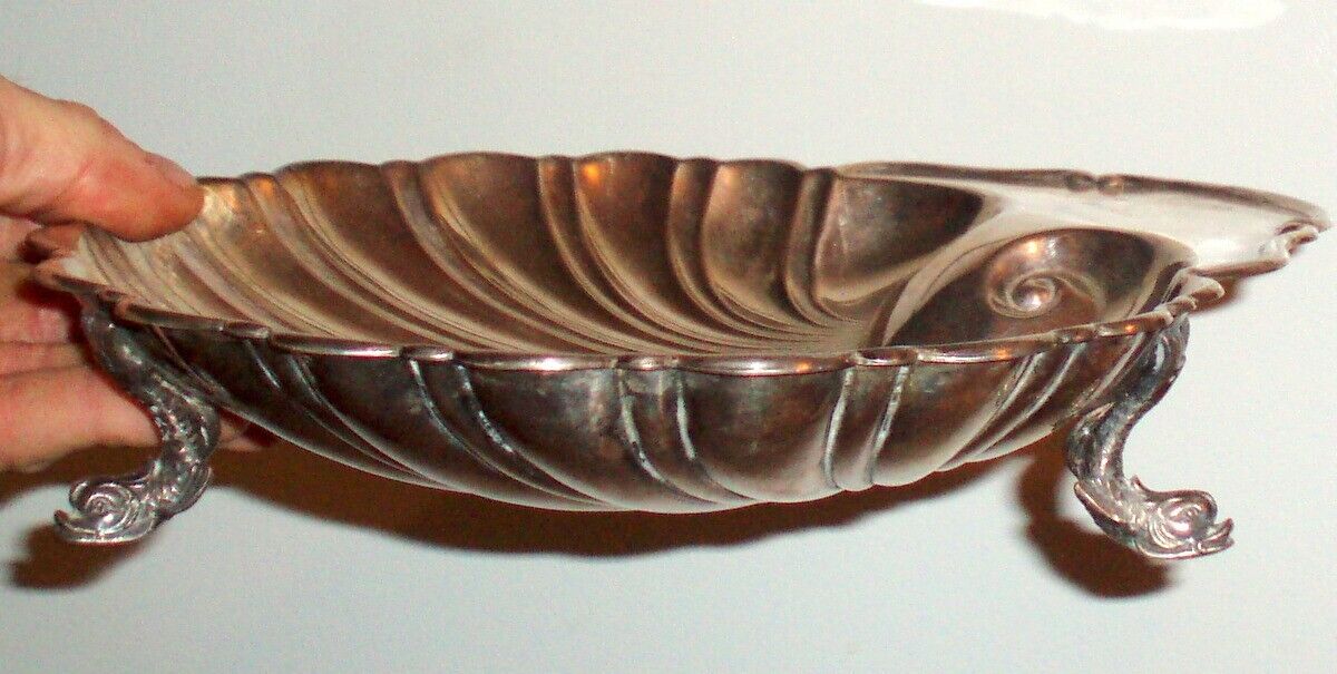 1800s Antique Shell-Shaped Fish Serving Tray