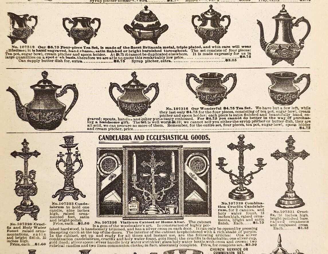 Victorian 1900 Tea Sets Candelabra Advertisement
