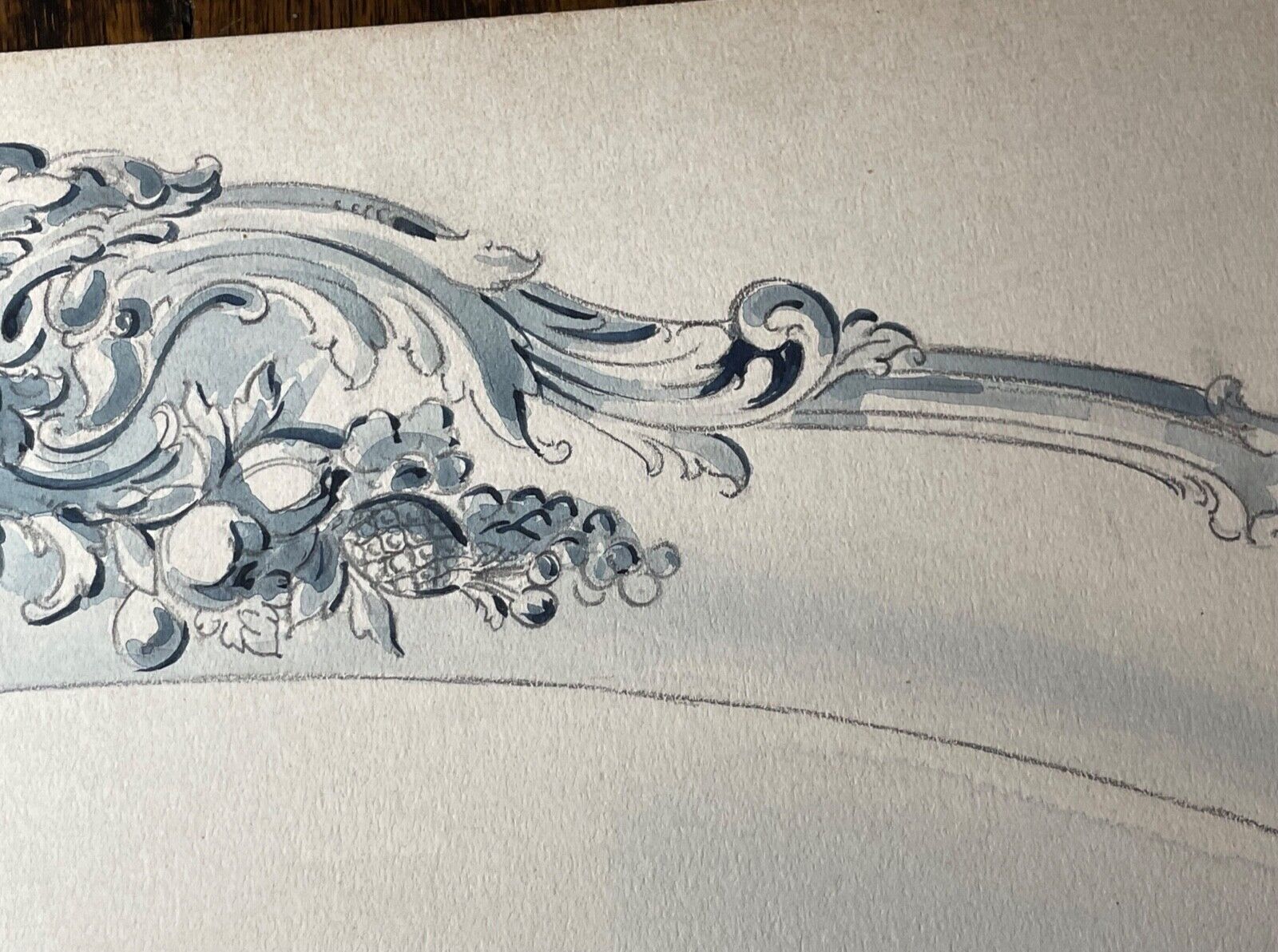 1800s Reed & Barton Silver Serving Tray Blueprint