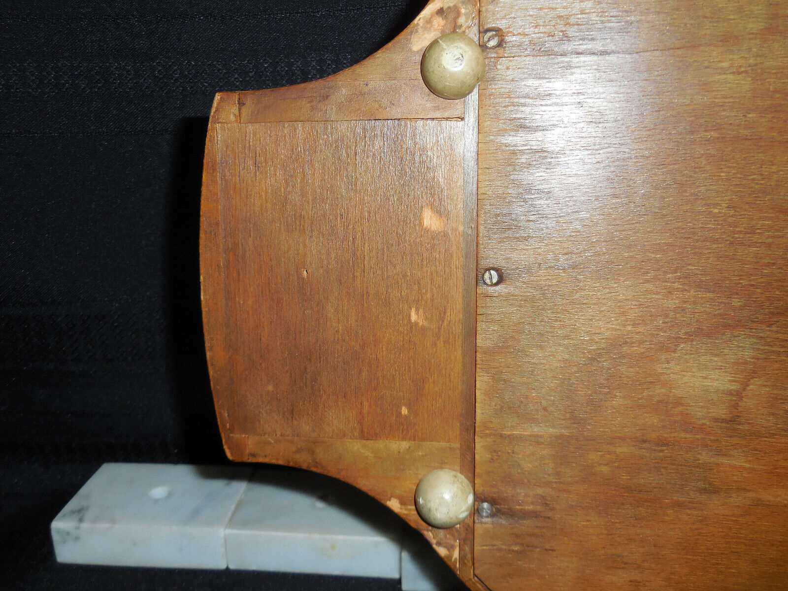 Antique Neoclassical Music Box Wood Serving Tray