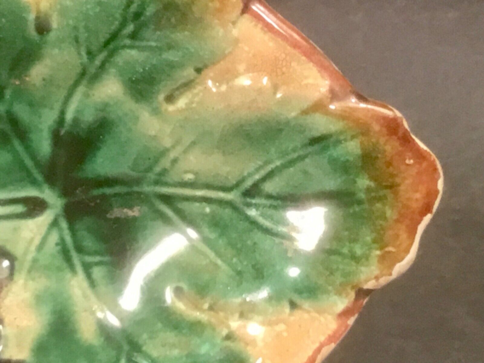 Grapes and Leaves Majolica Tray, 1800s
