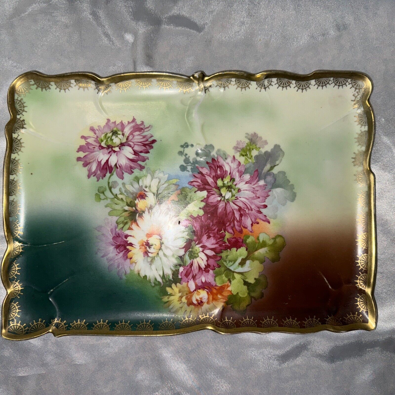 Stunning Antique Hand-Painted German Vanity Set