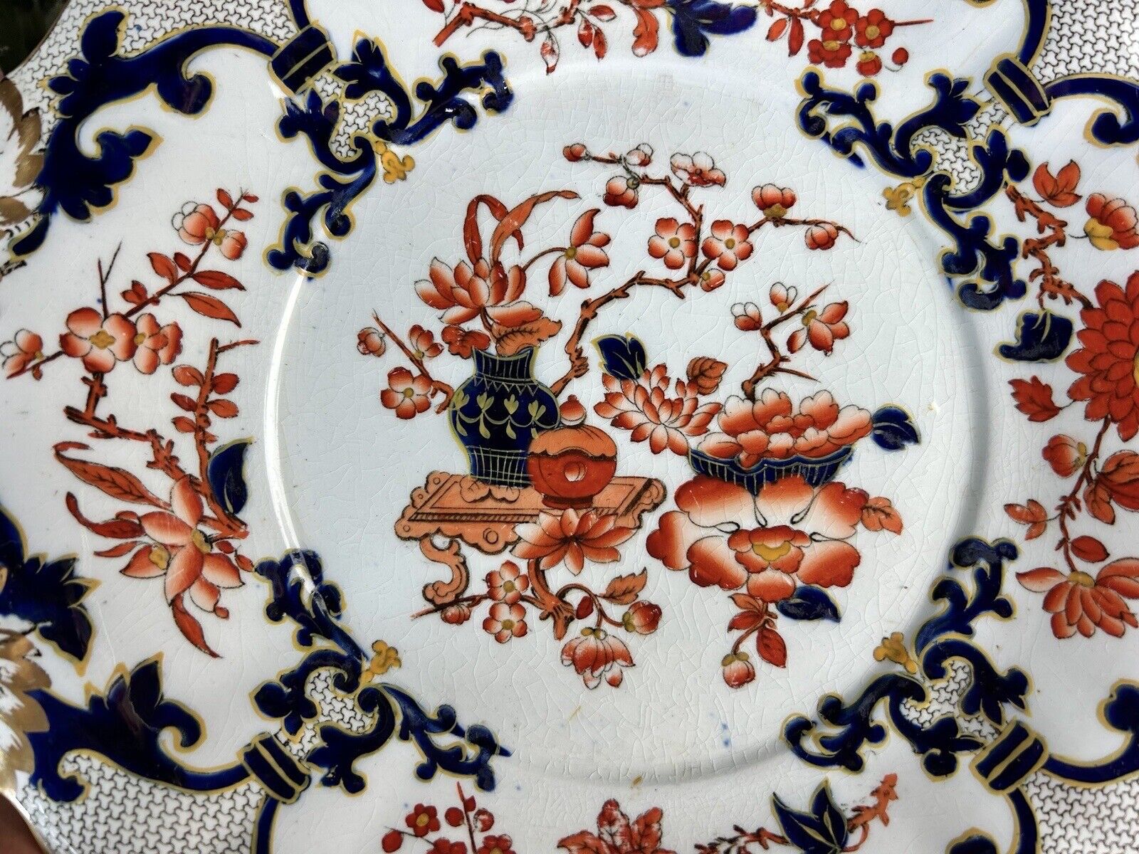 Antique Minton Imari Tray with Double Handles