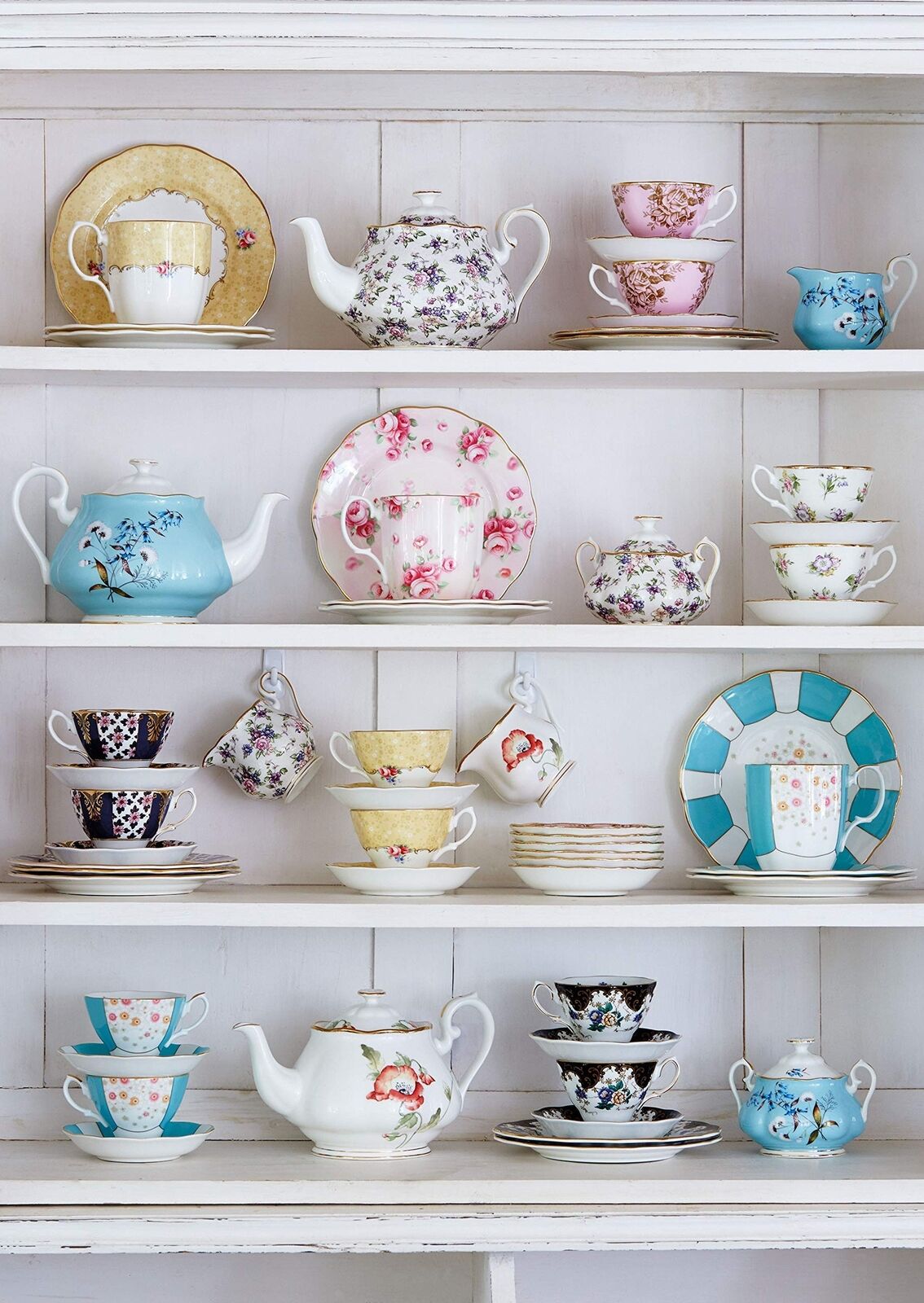Royal Albert Regency Blue 3-Piece Teacup Set