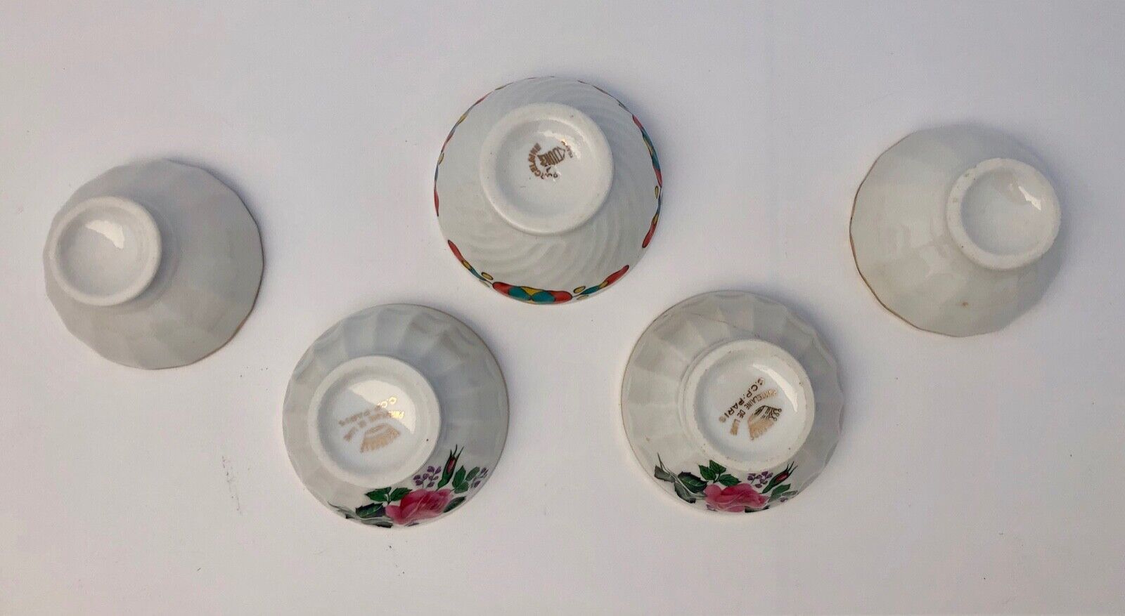 Set of Five Vintage French Tea Bowls