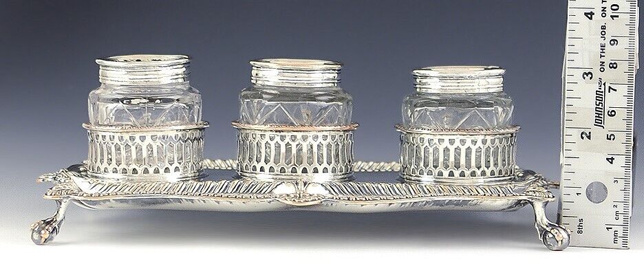 Late 1700s Sheffield Silver Plate Desk Set