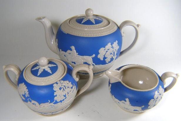 1900s Spode Copeland Fox Hunt Tea Set