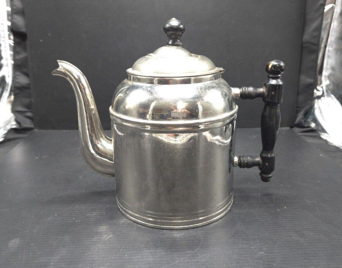 Antique Early American Coffee/Tea Pot with Wood Handle