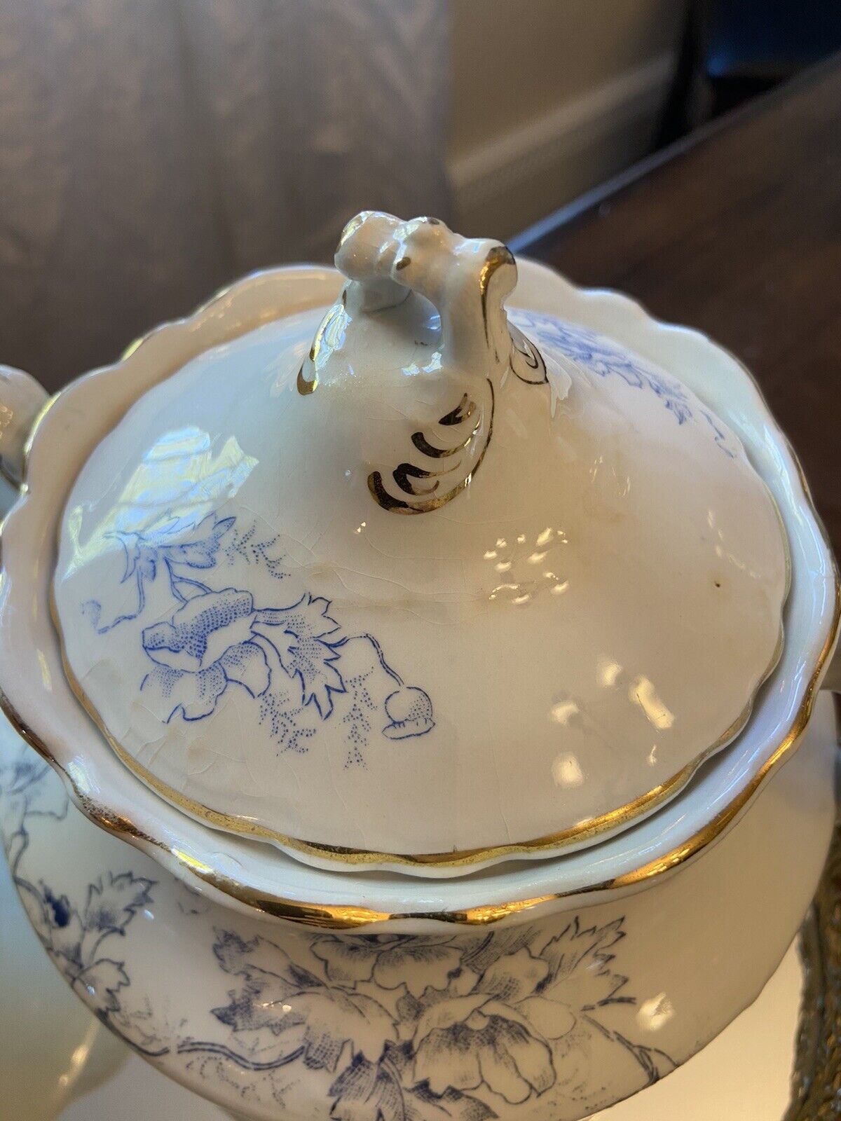 Sevres China 1900s Gilded Cream and Sugar Set