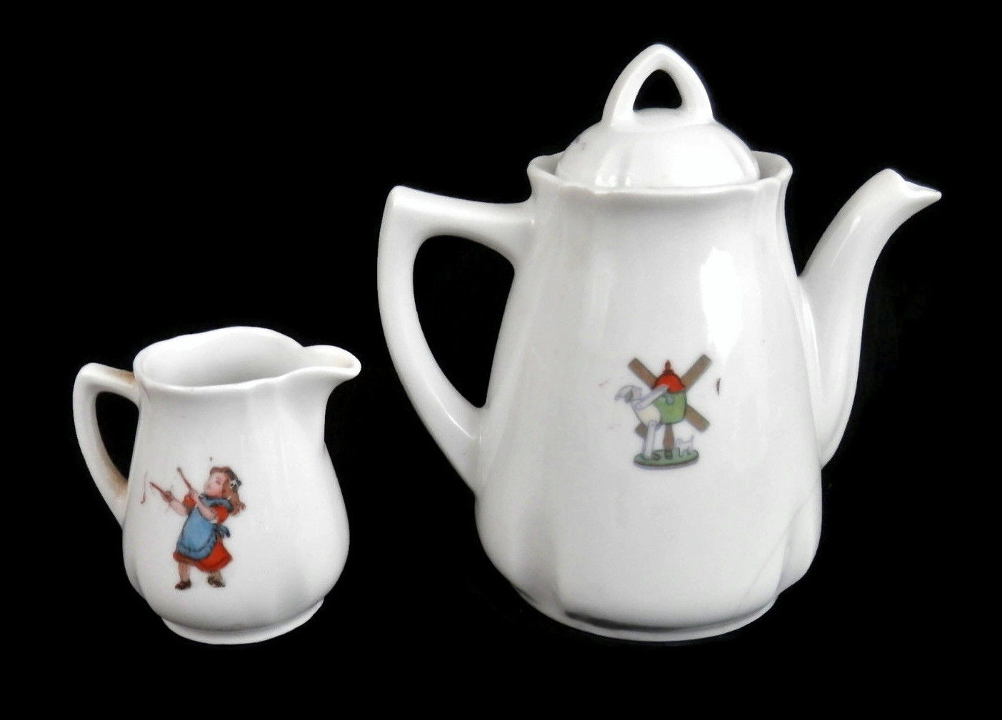 Victorian Child's Toy Tea Set - Kate Greenaway Style