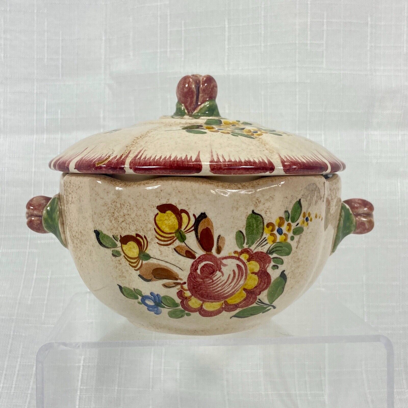 Antique Porcelain Trinket Tray Sugar Bowl, Switzerland
