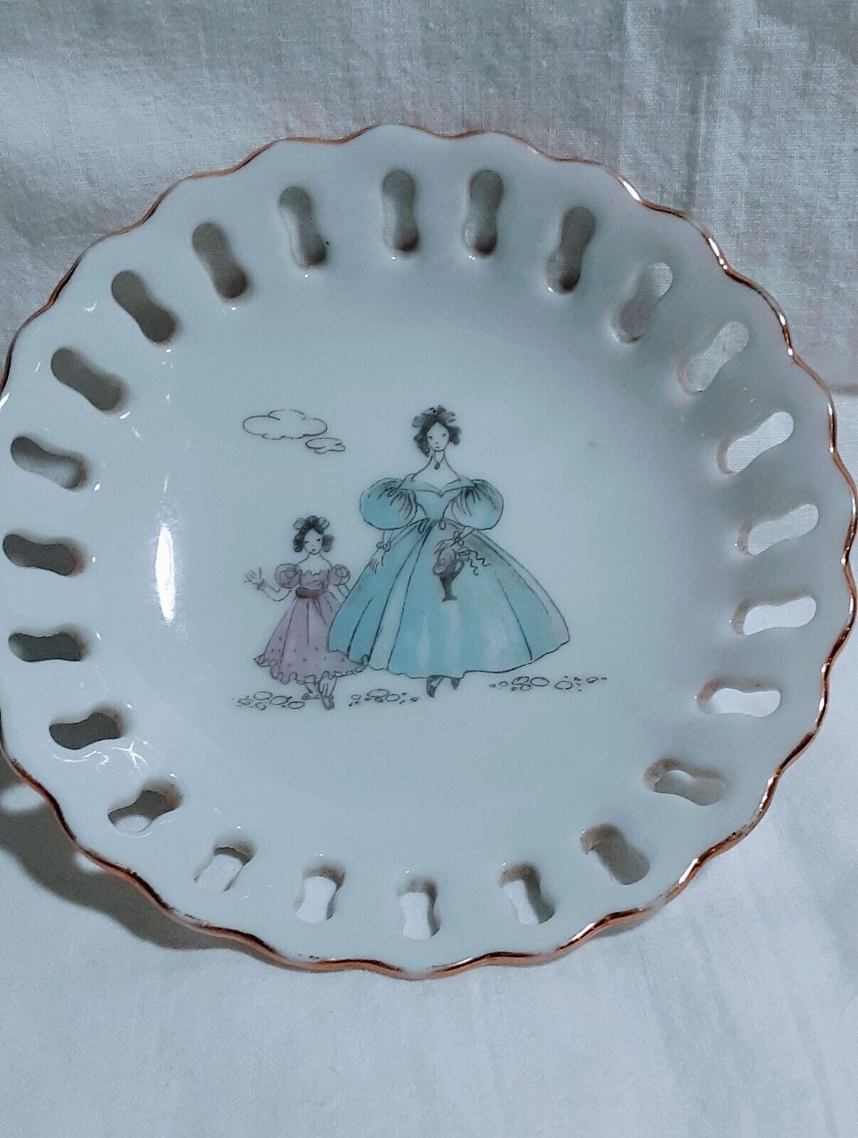 Antique Lefton Hand Painted Trinket Dish