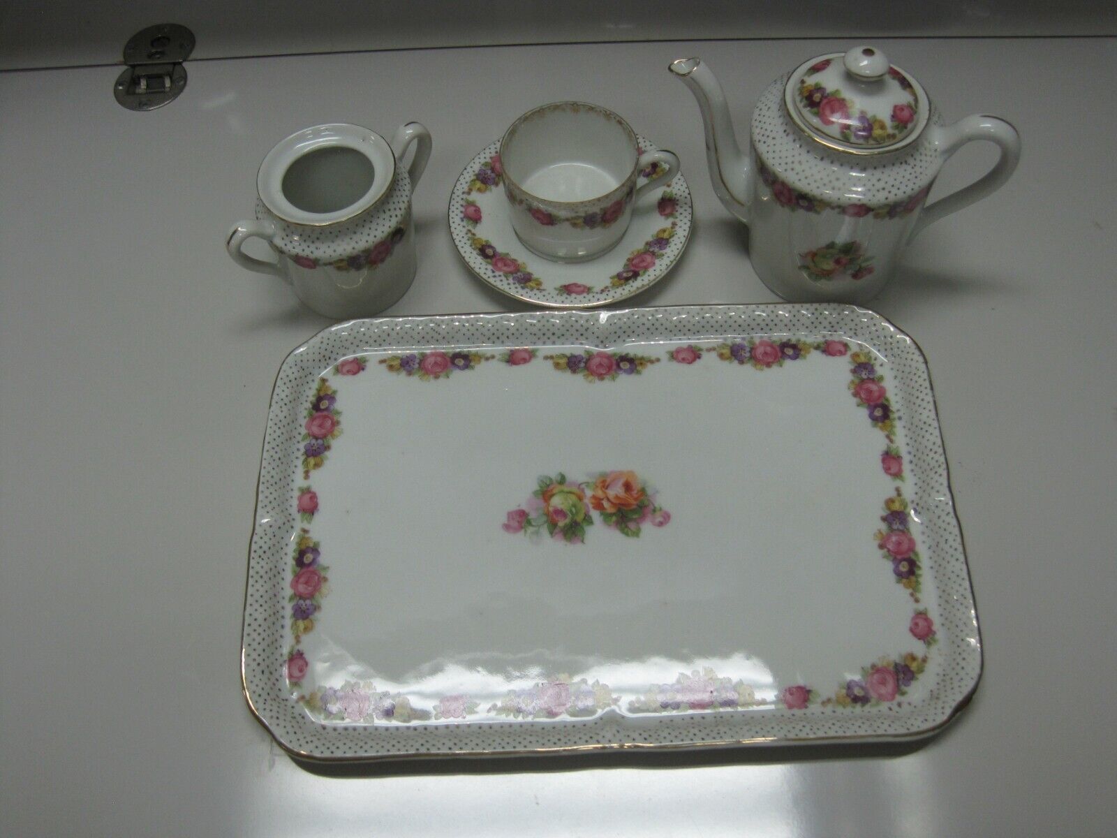 German Antique Tea Set, Early 1900s, Schlegelmilch