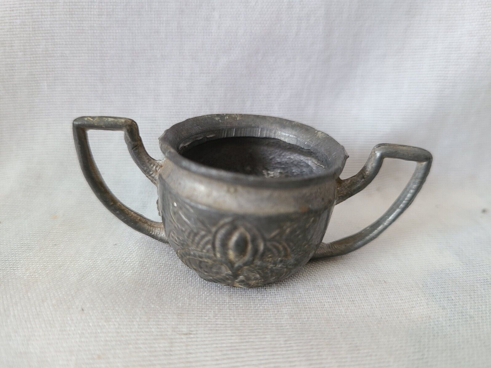 Vintage German Pewter Miniature Tea Set - 7 Pieces
