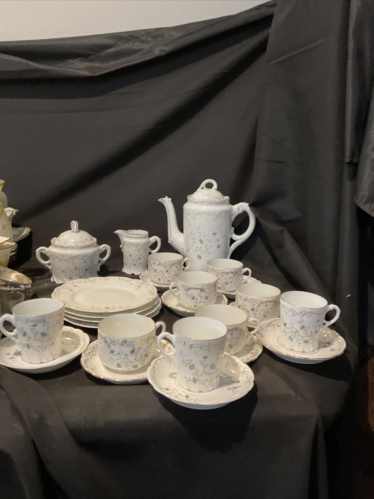 Porsgrund Norway Vintage 25-Piece Blue Cornflower Tea Set