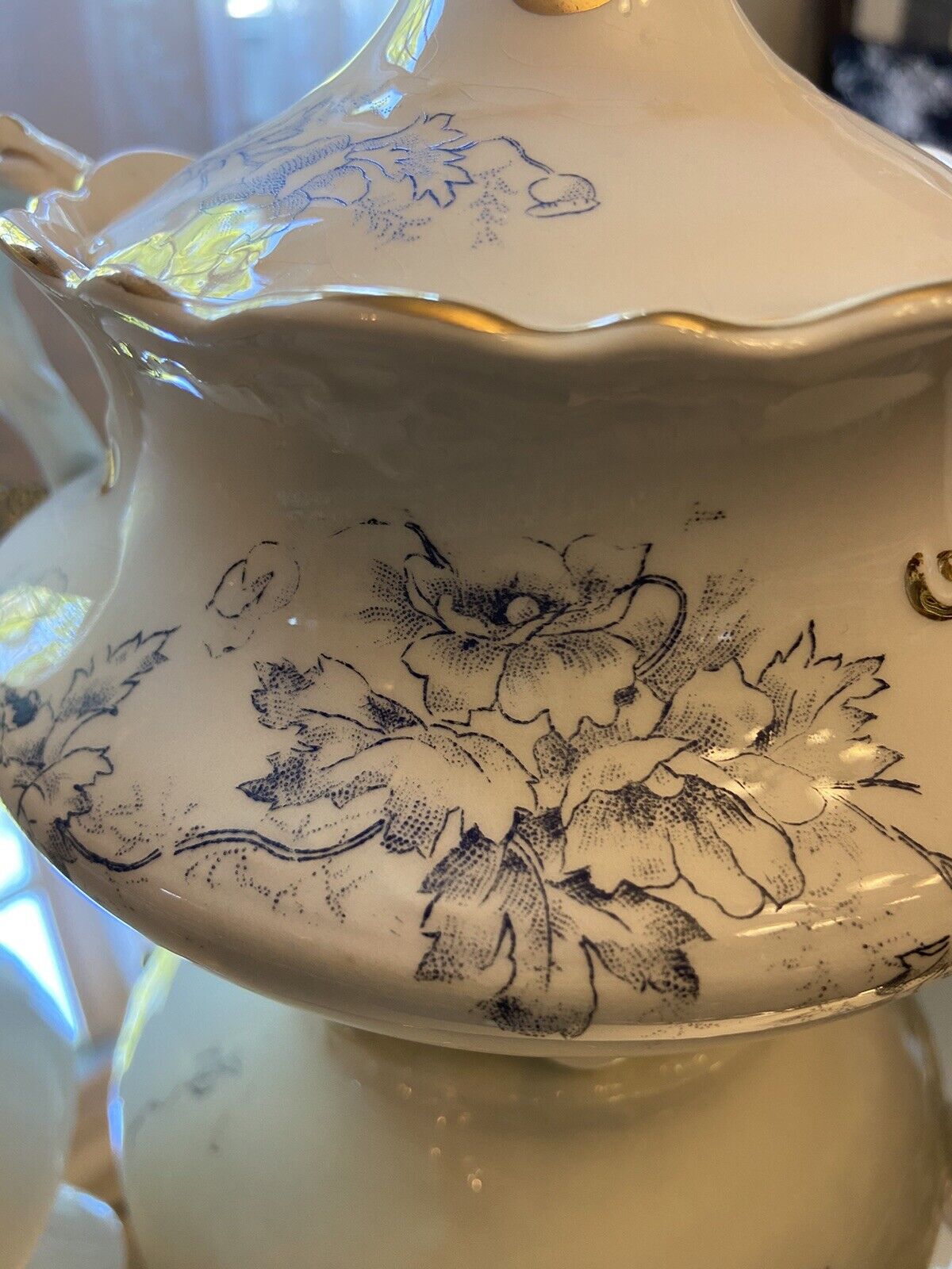 Sevres China 1900s Gilded Cream and Sugar Set