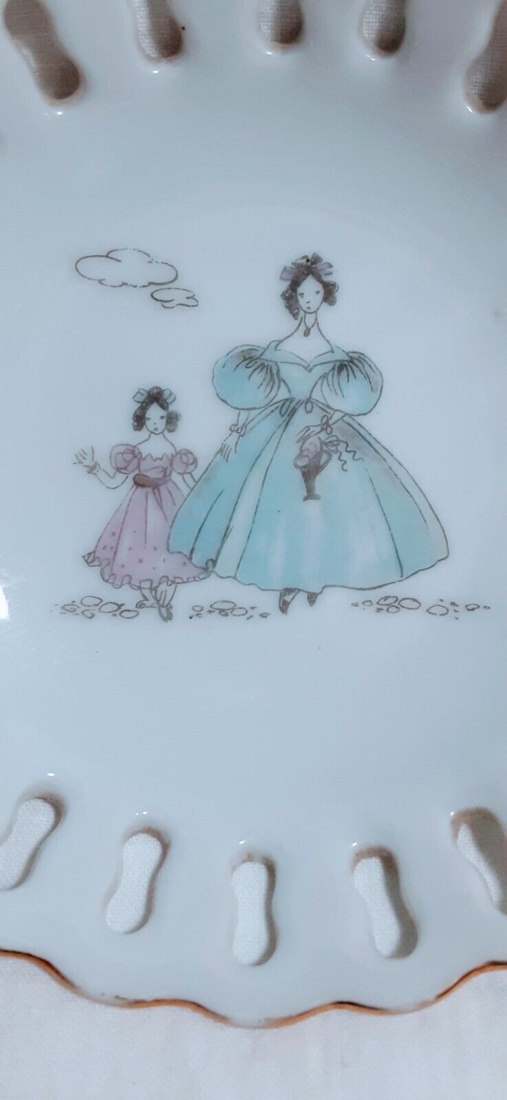 Antique Lefton Hand Painted Trinket Dish