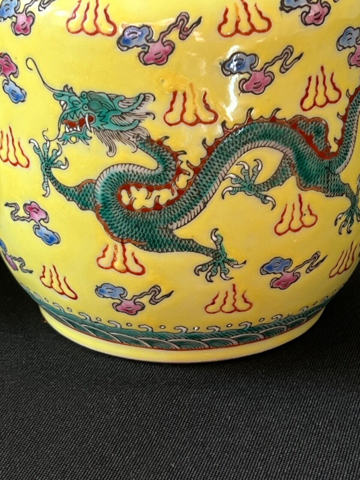 Vintage Chinese Porcelain Yellow Tea Set