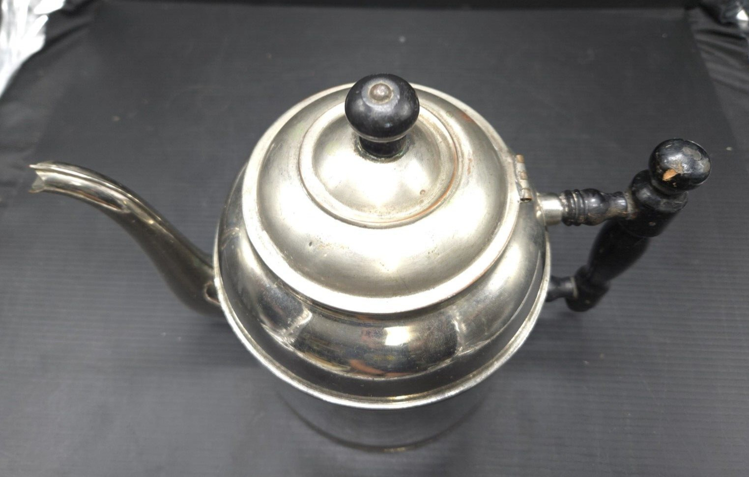 Antique Early American Coffee/Tea Pot with Wood Handle